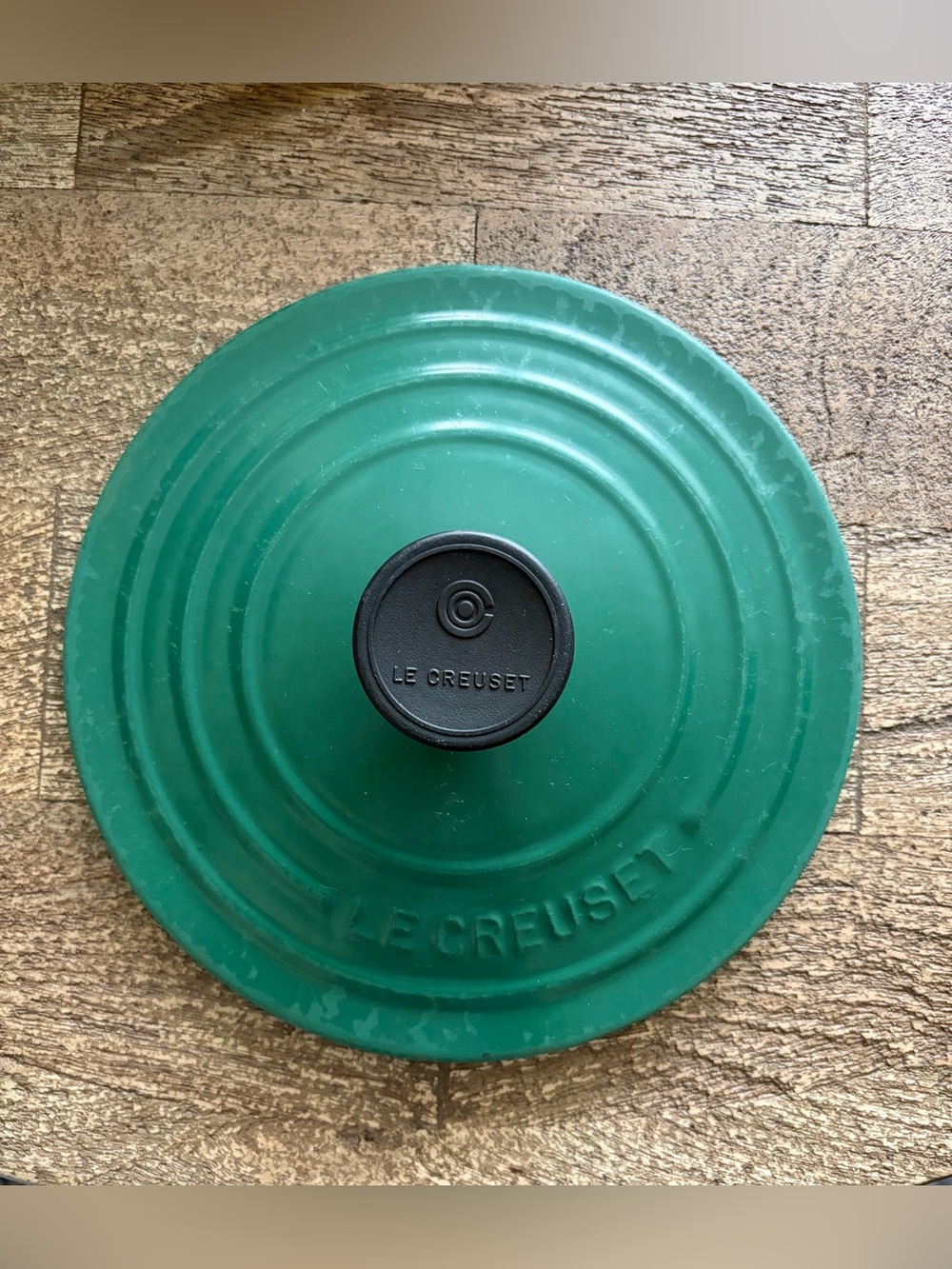 Vtg Le Creuset Lid 18 cm Hunter/Forest Green Replacement Lid Discontinued Color